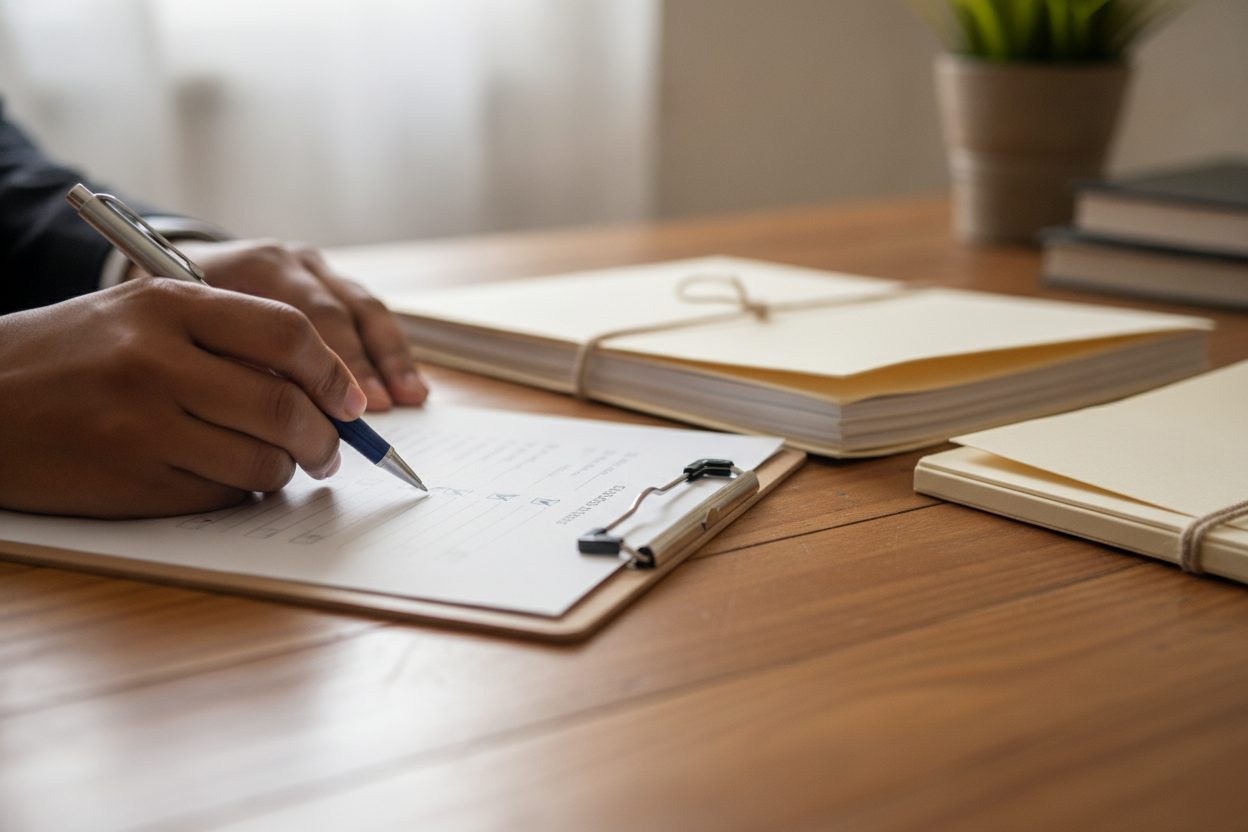 Preparing a compliant tender submission with a checklist
